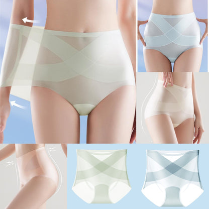 🔥🩲 (6/12 kusov) Posledný deň - zľava 50% - Nové bezšvové spodné prádlo s vysokým pásom Ice-Cool Bandage