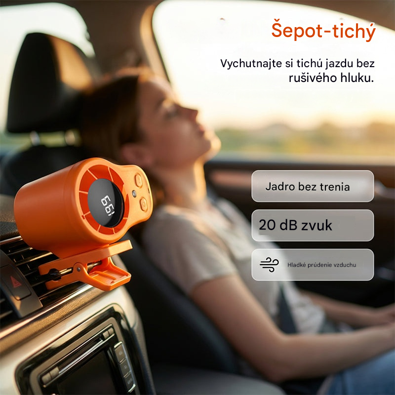 ❄️💨Super výkonný prenosný ventilátor do auta – silný prúd vzduchu a až 6 hodín prevádzky, chladný vzduch kedykoľvek a kdekoľvek🚗