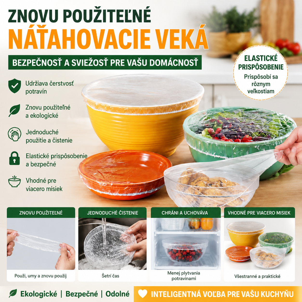🔥【300 ks】Jednorazové obaly na potraviny vyrobené z potravinárskeho materiálu, rýchle a jednoduché na uchovanie čerstvosti potravín.