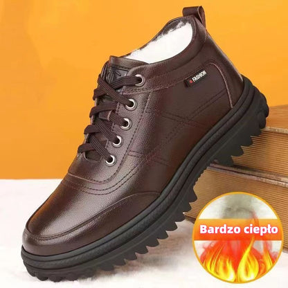 🌞💥【Wyprzedaż zimowa】【39-44】Stylowe męskie buty skórzane z ociepleniem – wygoda, ciepło i elegancja na chłodne dni. idealne na zimę!