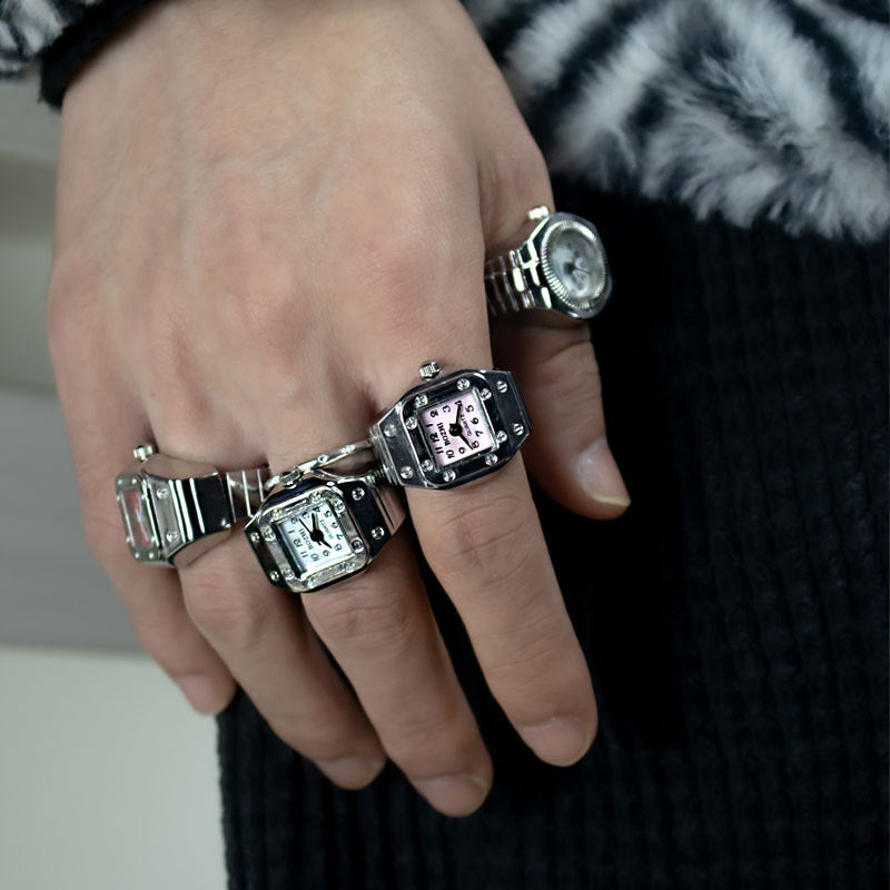 🎁【50% zľava】💍 Elegantný prsteň s mini hodinkami: praktický a elegantný doplnok, kreatívny a štýlový darček, štýlový doplnok pre ženy aj mužov