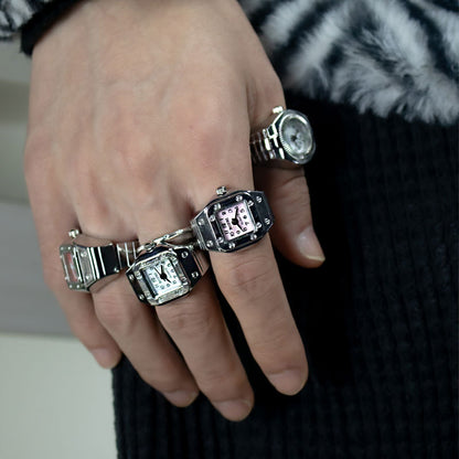 🎁【50% zľava】💍 Elegantný prsteň s mini hodinkami: praktický a elegantný doplnok, kreatívny a štýlový darček, štýlový doplnok pre ženy aj mužov