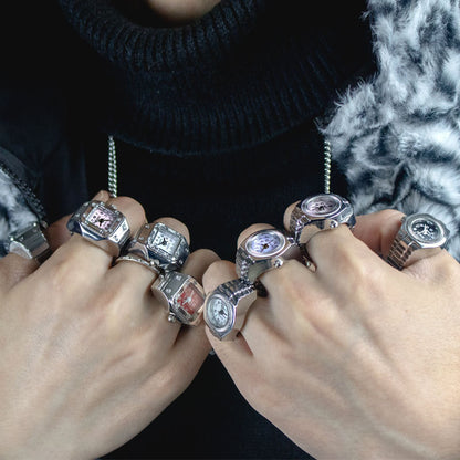🎁【50% zľava】💍 Elegantný prsteň s mini hodinkami: praktický a elegantný doplnok, kreatívny a štýlový darček, štýlový doplnok pre ženy aj mužov