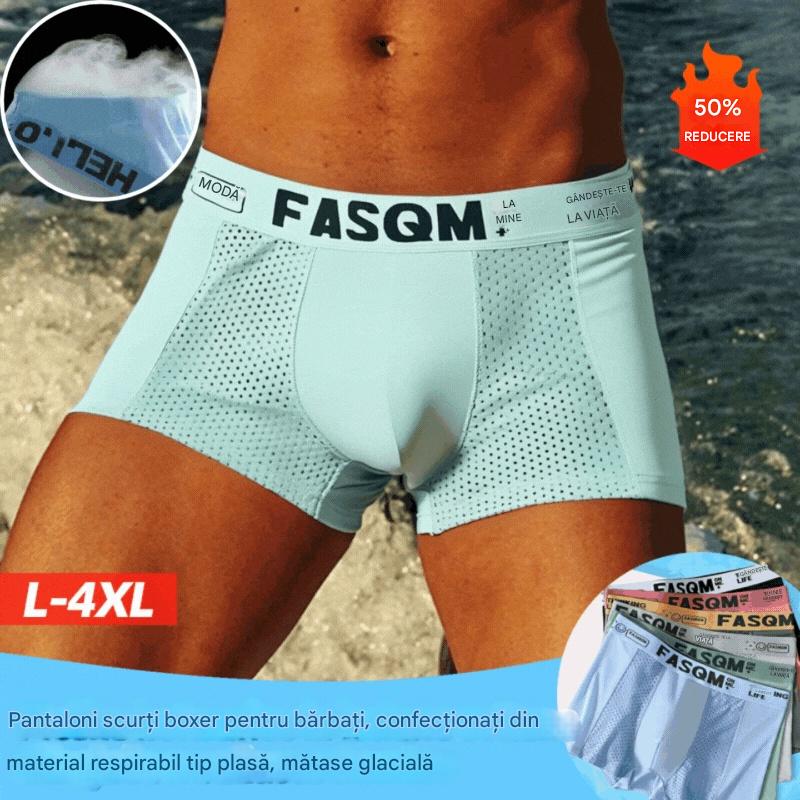 💥👍【Kúpte 6 kusov a získajte 6 kusov zadarmo】Pánske boxerky z priedušnej sieťoviny Ice Silk