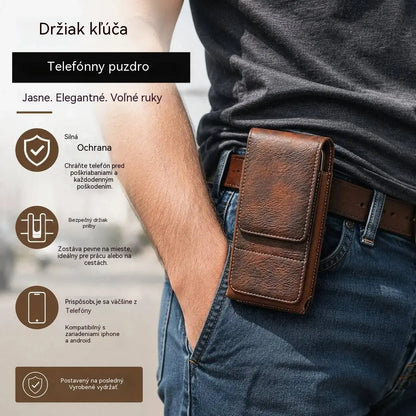🔥 Puzdro na mobilný telefón s klipom na opasok – magnetické zapínanie, odolné a s priehradkou na kartu