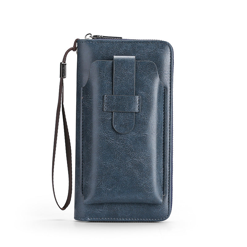 💼【Compra 1, llévate 1 gratis】Cartera multifuncional para hombre de cuero genuino hecha a mano de nuevo estilo