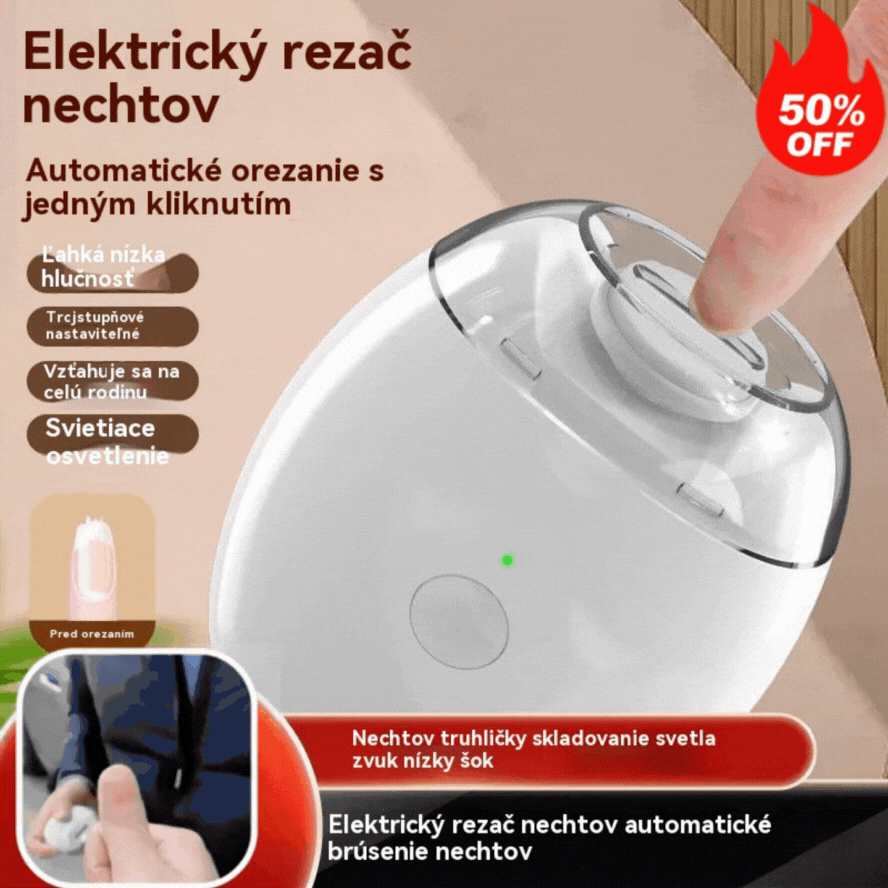 💅 【Kúp 1, získaj 1 zadarmo】✨Inteligentná elektrická brúska na nechty – rýchle a bezpečné zastrihávanie jedným tlačidlom👶🔧【2 položky】