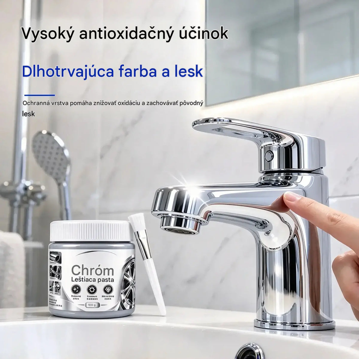 🔥3 položky za 26 eur🛡️Leštiaca a reštaurátorská pasta na chróm (vrátane štetca)