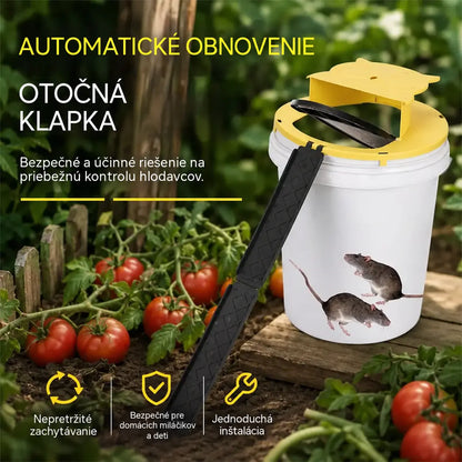 🐭⚙️ Automatická sklopná pasca na myši a potkany – 1 kus, žltá, samostatné resetovanie, bez toxínov, vhodná do záhrady, dielne a domu.