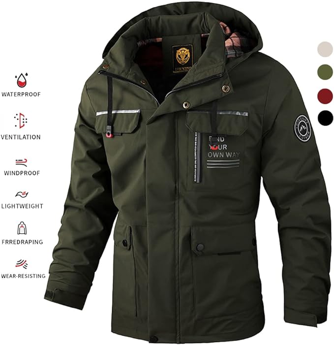 🔥✨【M–6XL】Nowa męska kurtka na jesień i zimę 2025 – gruba, ciepła, wiatroszczelna i wodoodporna