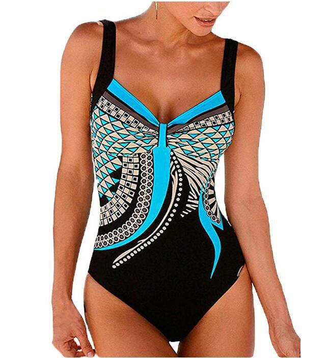🩱🏊‍♀️2025 nový retro jednodielny plavkový kostým s potlačou【S-3XL】