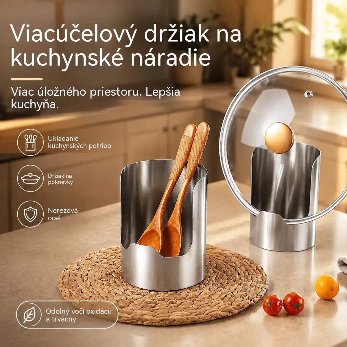 🔥【Kúpte jeden, druhý získate zadarmo】🥄 Multifunkčný organizér na kuchynské náčinie: všetko prehľadne usporiadané a vždy poruke ✨🏠