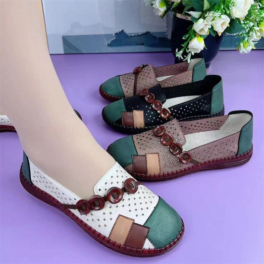 【35-41】2025 Pantofi sport noi din piele moale, casual, confortabili și respirabili, fără șireturi, pantofi plătiți 