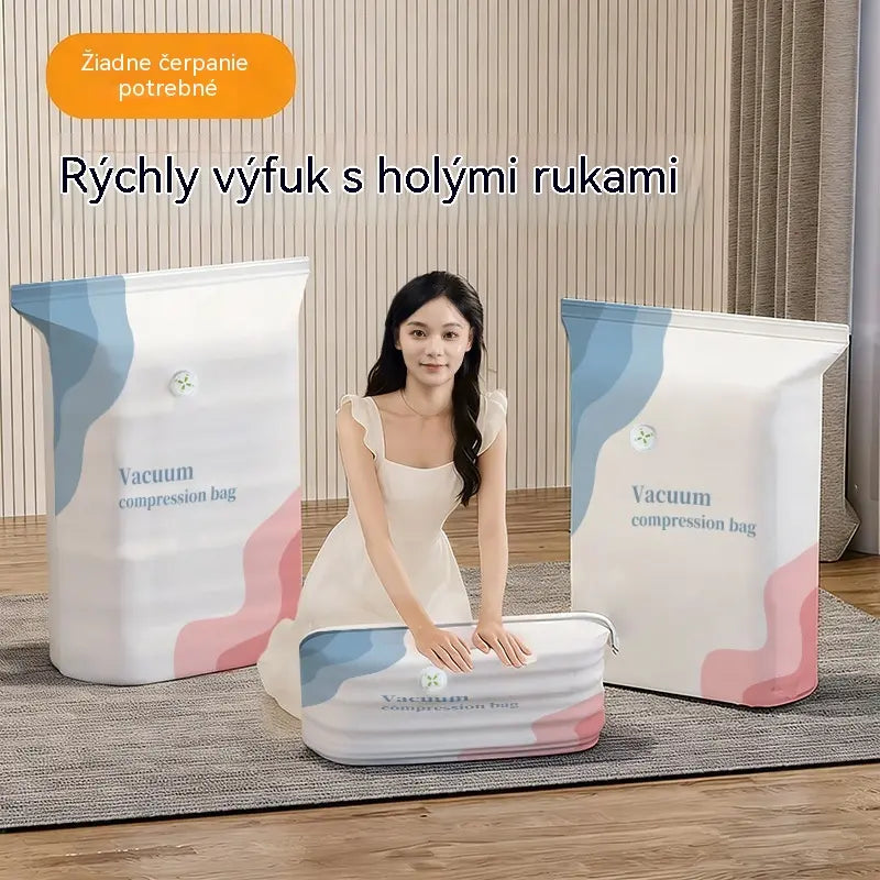 🧳 5 položiek 💨 Veľké stlačiteľné vákuové úložné vrecká: Nie je potrebné žiadne vzduchové čerpadlo, nepriepustné, ideálne na úsporu miesta v kufri a doma ✈️