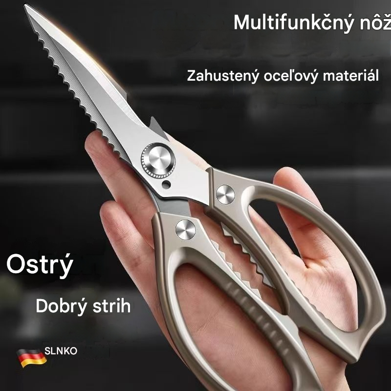 🔥Nové vylepšenie🍖 Multifunkčné, vysoko výkonné kuchynské nožnice - ergonomická protišmyková rukoväť pre bezpečné a pohodlné držanie. ✂️👨‍🍳