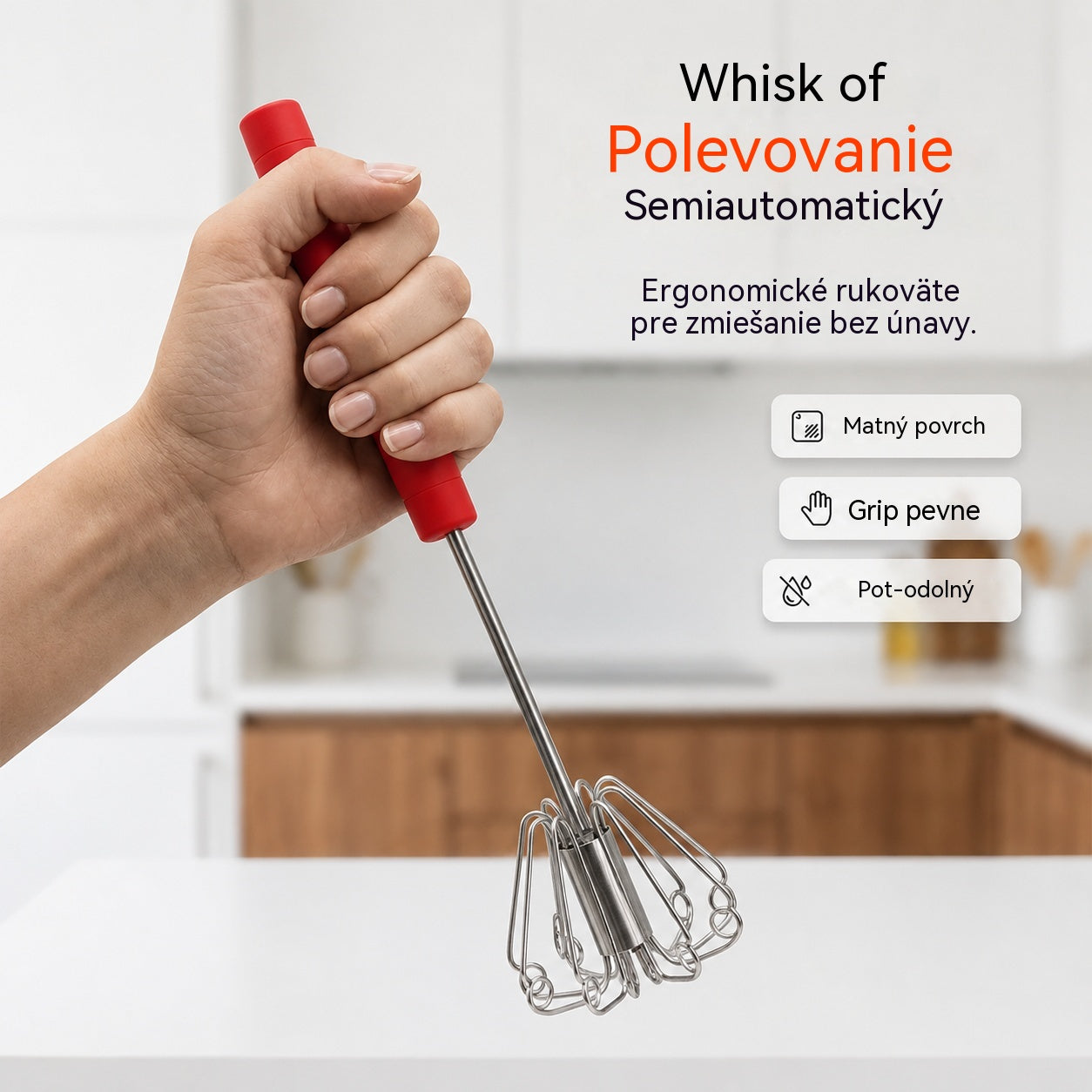 🥳Kúpte 1, získajte 1 zadarmo🥳🥚Poloautomatická manuálna metlička na vajcia: stlačte a roztočte – nie je potrebná elektrina. ✨🧁【2 položky】