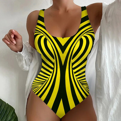 🩱Oferta por tiempo limitado [😍S~6XL] Bañador de una pieza con rayas sexy – transpirable, de secado rápido, que combina estilo y comodidad.
