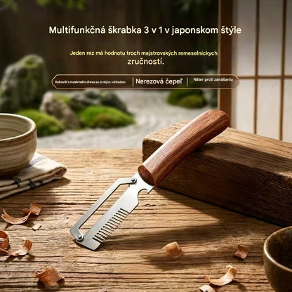 ✅Kúpte 1 a získajte 1 zadarmo🧅🔪 Multifunkčná kuchynská škrabka 3 v 1: Šúpe, seká a otvára fľaše! 🔥【2 položky】