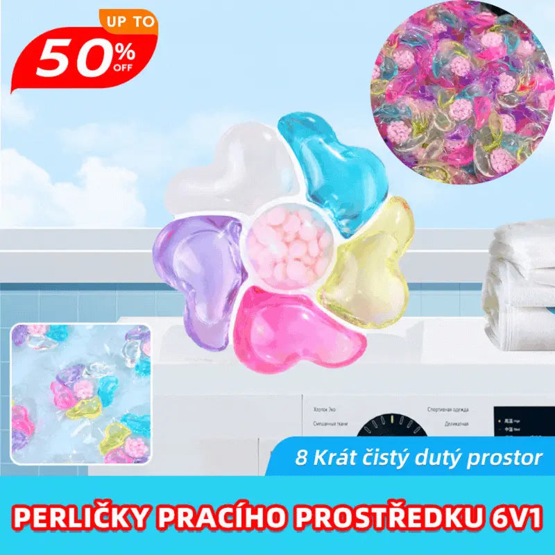 ✨👚 [30 kusov] ✨ Extra veľké balenie: 6 voňavých pracích kapsúl v 1 – odstraňovanie škvŕn a dlhotrvajúca vôňa
