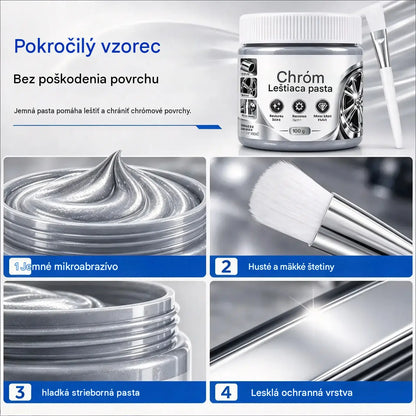 🔥3 položky za 26 eur🛡️Leštiaca a reštaurátorská pasta na chróm (vrátane štetca)