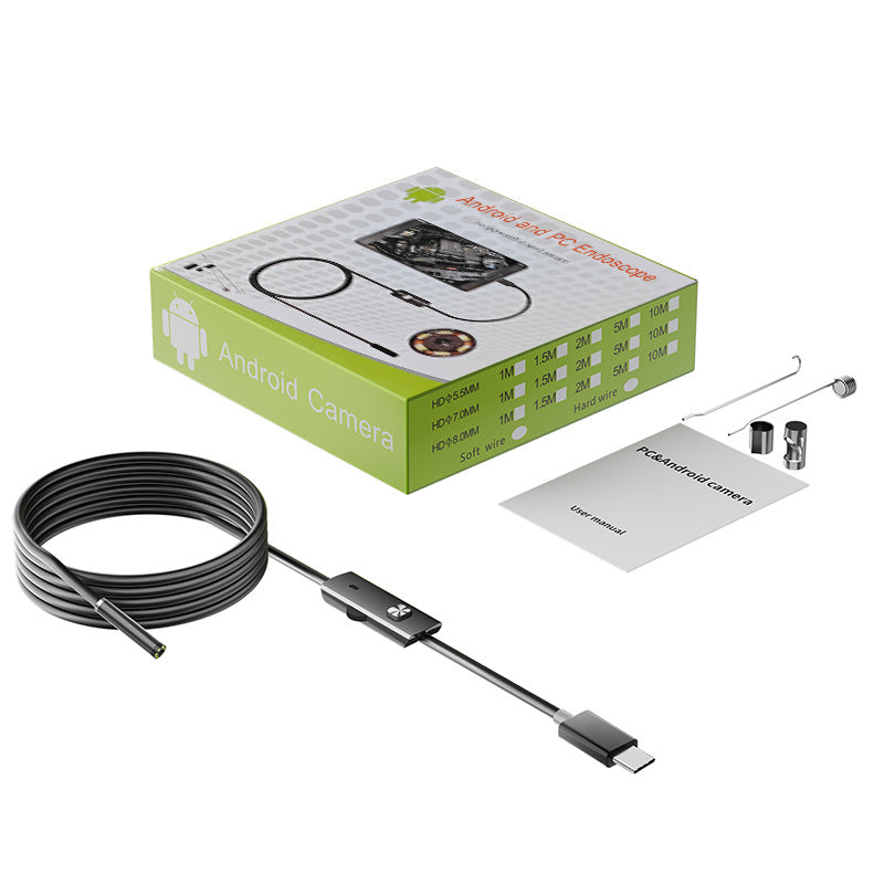 📱Nový 7mm priemyselný endoskop s priamym pripojením kamery typu C pre telefóny s Androidom (vodotesný endoskop)