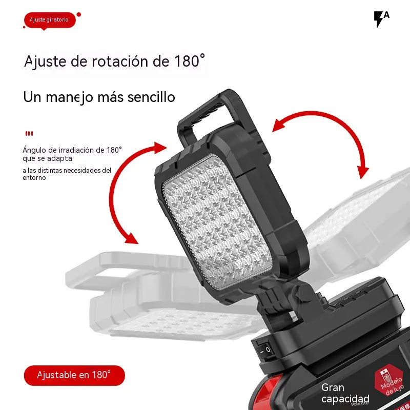 🔥💡Baterka napájaná lítiovým akumulátorom s USB rozhraním, vhodná na opravy áut a pod.