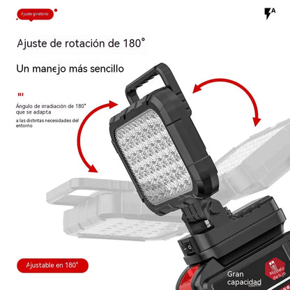 🔥💡Baterka napájaná lítiovým akumulátorom s USB rozhraním, vhodná na opravy áut a pod.