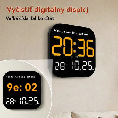 🛏️ Digitálne hodiny do domácnosti a kancelárie – jemné budenie, rozlúčte sa s rušivými budíkmi! Nastaviteľný jas, tichá prevádzka v noci. Zobrazuje aj teplotu. 🌙