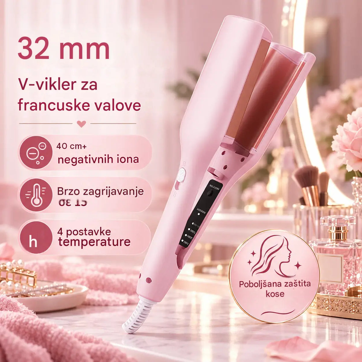 💈💁‍♀️ Uređaj za valovitu kosu – sjaj kao iz salona i zaštita od topline ✨
