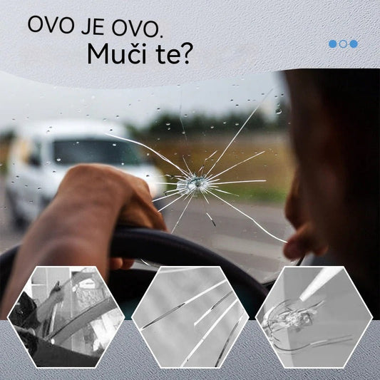 🥇【Set od 3 komada】🚗 Tekućina za popravak pukotina, ljepilo za uklanjanje ogrebotina i pukotina
