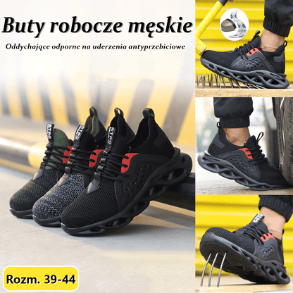 💥【Veľkosti 39-48】Pánska pracovná a športová obuv ✅Priedušná a odolná voči nárazom ✅Odolná voči prepichnutiu ✅Protišmyková ✅Pohodlná