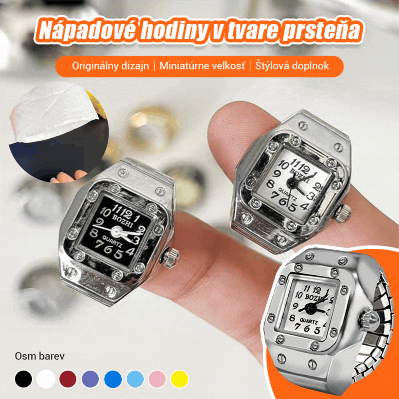 🎁【50% zľava】💍 Elegantný prsteň s mini hodinkami: praktický a elegantný doplnok, kreatívny a štýlový darček, štýlový doplnok pre ženy aj mužov