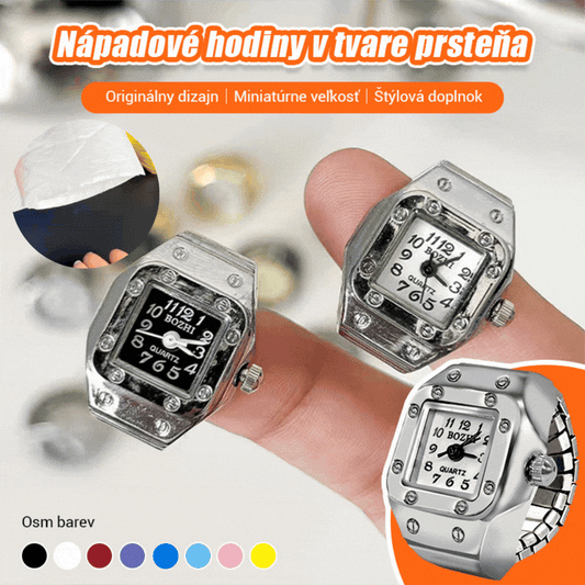 🎁【50% zľava】💍 Elegantný prsteň s mini hodinkami: praktický a elegantný doplnok, kreatívny a štýlový darček, štýlový doplnok pre ženy aj mužov