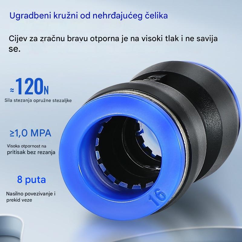 🔥【50% popusta】✨Komplet za pneumatsko crijevo za zrak 1/4 inča s utičnim konektorom – Brza instalacija, visoka izdržljivost i sigurna veza ⚡🔧