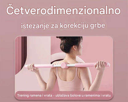 🔥🤸‍♀️【Posebna ponuda】🧘‍♂️ Štap za korekciju leđa – Joga štap za otvaranje leđa i savršeno držanje tijela!