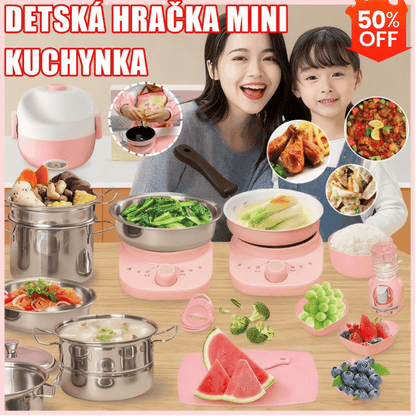 🎁【Najlepší darček pre deti - 50% popusta】🍳 Dječja mini kuhinja za igru – sigurna i edukativna igračka za kreativno učenje i beskrajnu igru kuhanja