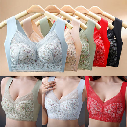 ✨【3-balenie】🤩【40kg-100kg】🎁🎁Priliehavá a veľká podprsenka z ľadového hodvábu, priedušná a nastaviteľná 