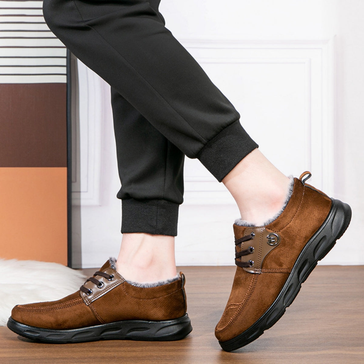 👞🏃🏻‍♂️【39-44】Nowe zimowe męskie buty zimowe z ociepleniem, pogrubioną miękką podeszwą, ciepłe, antypoślizgowe buty