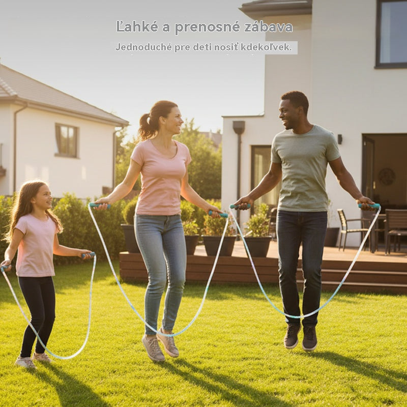 🏃【Kúpte 1, získajte 1 zadarmo】🌈 LED svietiace švihadlo pre deti – Farebné svetlá pre zábavu a motiváciu, podporuje aktivitu a koordináciu, ideálne pre deti všetkých vekových kategórií! (2 položky)