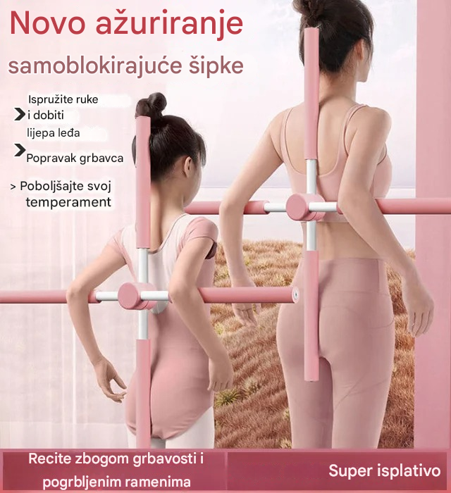 🔥🤸‍♀️【Posebna ponuda】🧘‍♂️ Štap za korekciju leđa – Joga štap za otvaranje leđa i savršeno držanje tijela!