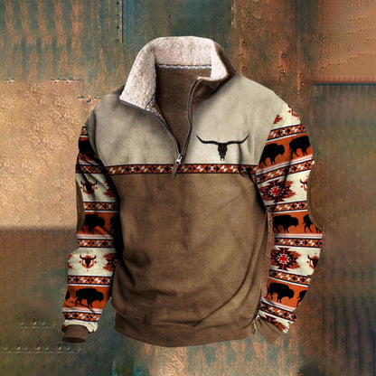 👕【35% ZNIŻKI】【S-4XL】2025 Jesienno-zimowy męski modny, ciepły sweter z długim rękawem i nadrukiem 3D