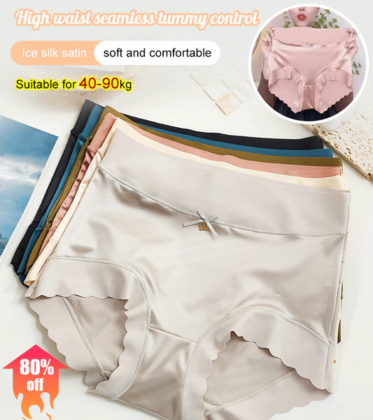 🔥🌟🩲Juego de 6 unidades de ropa interior femenina - Hecho de seda fría, sin costuras, antibacteriano y extremadamente cómodo. ¡La elección perfecta para todo el día! (Para tallas de 40-75 kg)