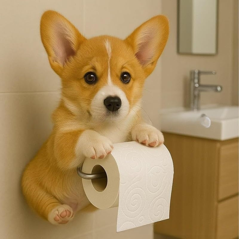 🐕🐕【Kup jeden, a drugi dostaniesz gratis】Uroczy uchwyt na papier toaletowy z motywem szczeniaka