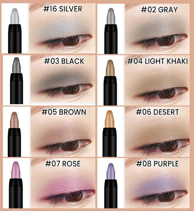 🥇🔥【Platba pri doručení-50% zľava】Vodeodolná a nerozmazateľná očná tyčinka pre bezchybný make-up, krémová očná tyčinka s vysokým pigmentom pre dokonalý vzhľad očí celý deň【8 položiek】
