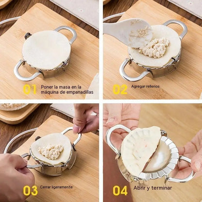 🥟 Rezačka na cesto 8,5 cm + formička na taštičky 8,5 cm — vyrobené z potravinárskej nehrdzavejúcej ocele pre dokonalý tvar a rýchlu prípravu.