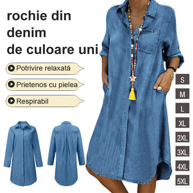 🔥👗【50% zľava】 Moderné džínsové šaty s voľným strihom – maximálne pohodlie, lichotivý efekt a ideálne na každý deň