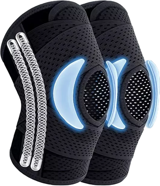 🦵【Kúp 1 a získaj 1 zadarmo】Dvojité pružinové chrániče kolien, vhodné na beh, cyklistiku, hranie lopty a iné športy