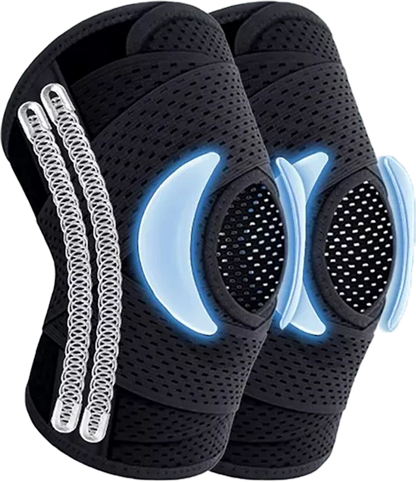 🦵【Kúp 1 a získaj 1 zadarmo】Dvojité pružinové chrániče kolien, vhodné na beh, cyklistiku, hranie lopty a iné športy