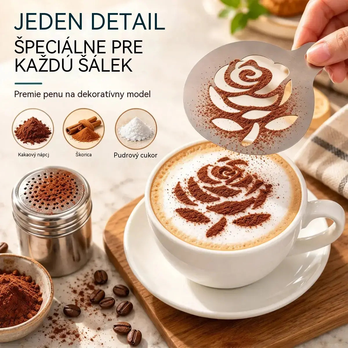 【9 položiek】☕ Nerezová oceľová forma na kávové latte art