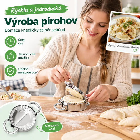 🥟 Rezačka na cesto 8,5 cm + formička na taštičky 8,5 cm — vyrobené z potravinárskej nehrdzavejúcej ocele pre dokonalý tvar a rýchlu prípravu.